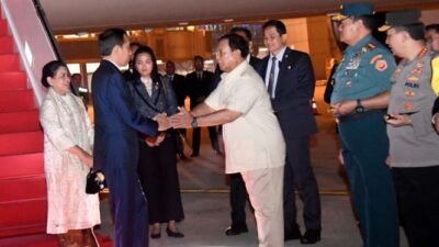 Erick Thohir Ikut Serta dalam Moment Prabowo Subianto Menyambut Kepulangan Jokowi dari China dan Arab Saudi