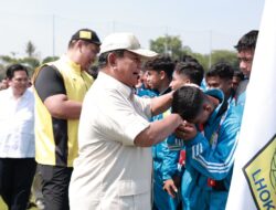 Prabowo Mengenalkan Akademi Sepak Bola Modern Garudayaksa yang Dilengkapi 7 Stadion Latihan