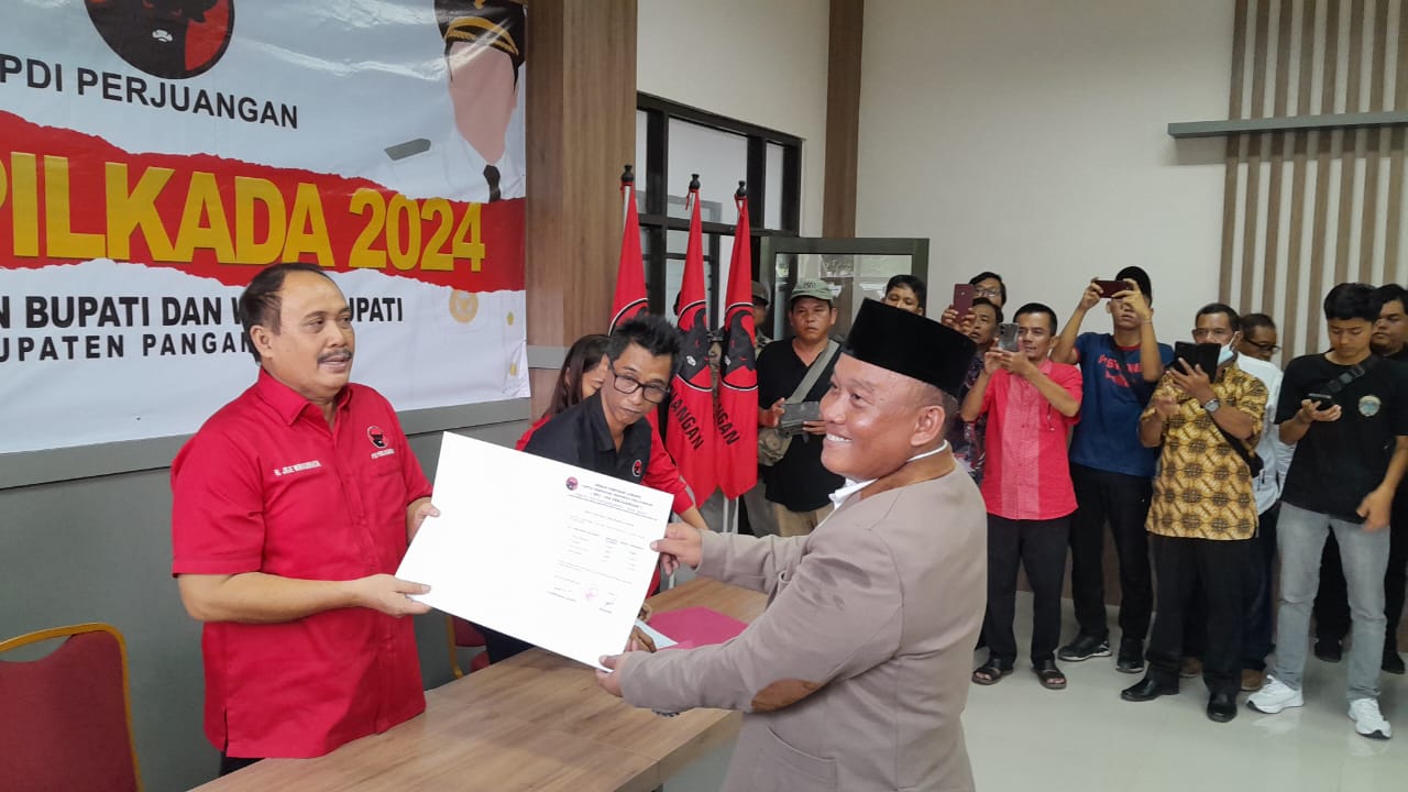 Dadang Solhat Terdaftar Sebagai Calon Bupati Pangandaran 2024 dari Partai PDIP