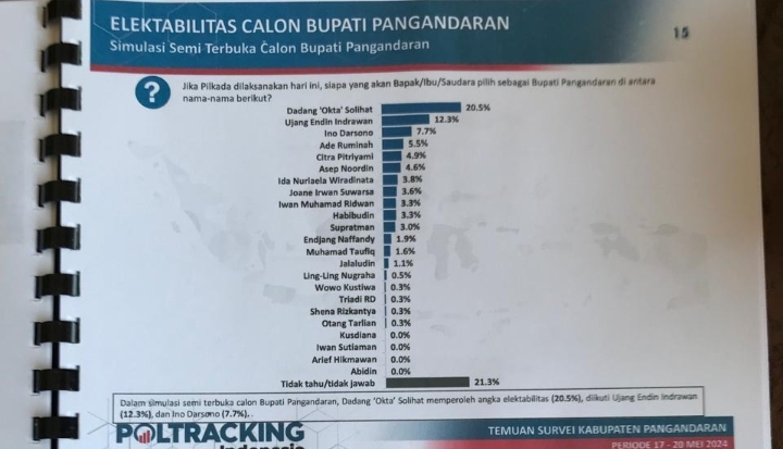 Dadang Solihat Mendominasi Hasil Poling Pilkada 2024