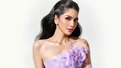 Pesona Melliza Xaviera: Gaun dan Senyum Lembut yang Memikat